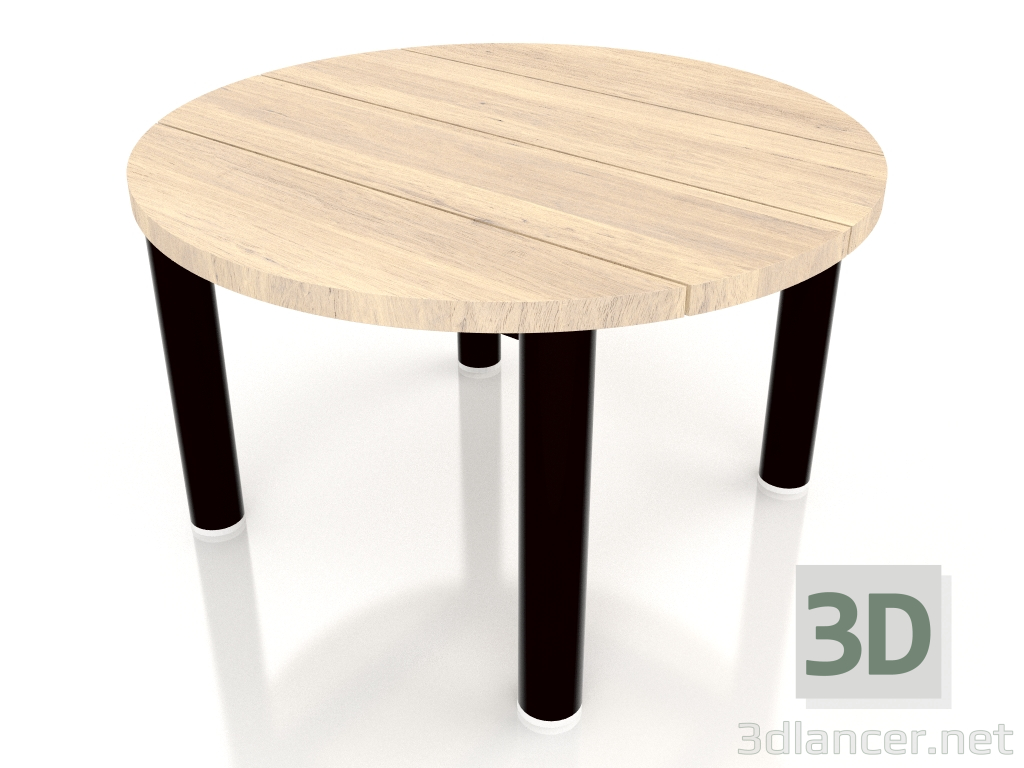 3D Modell Couchtisch D 60 (Schwarz, Irokoholz) - Vorschau