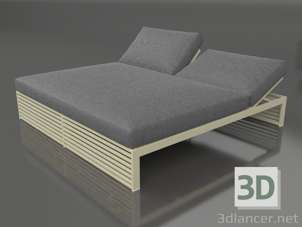 3d model Bed for rest 200 (Gold) - preview