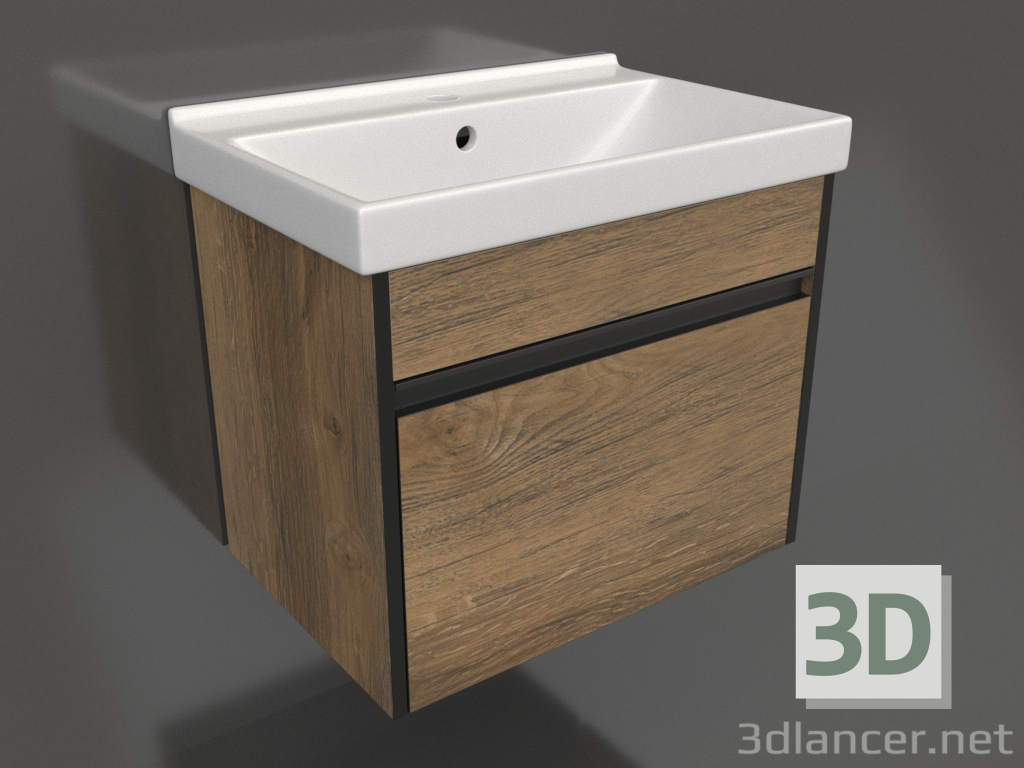 3d model Armario colgante 60 cm (URB0106DB) - vista previa