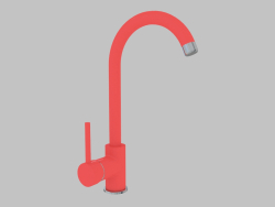 Mezclador de lavabo rojo con U-spout Milin (BEU R62M)