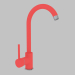 3d model Mezclador de lavabo rojo con U-spout Milin (BEU R62M) - vista previa