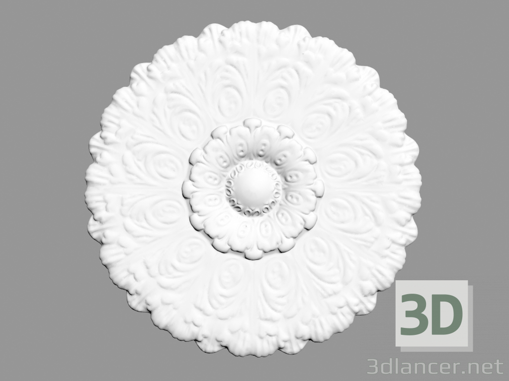 modello 3D Uscita a soffitto R27 (75 x 75 x 4,5 - Ø 75 cm) - anteprima