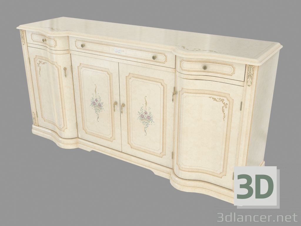 modèle 3D La commode est à 4 portes (1920х940х550) - preview