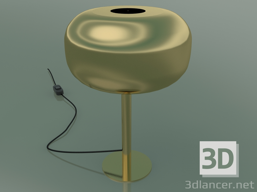 3D Modell Tischlampe Caminia (Goldfuß, Lampenschirm aus Keramikgold) - Vorschau