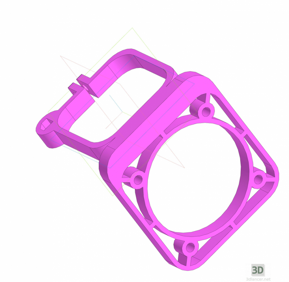 Kühlerhalterung 50x50 für leichten Schrittmotor 43x43 mm 3D-Modell kaufen - Rendern