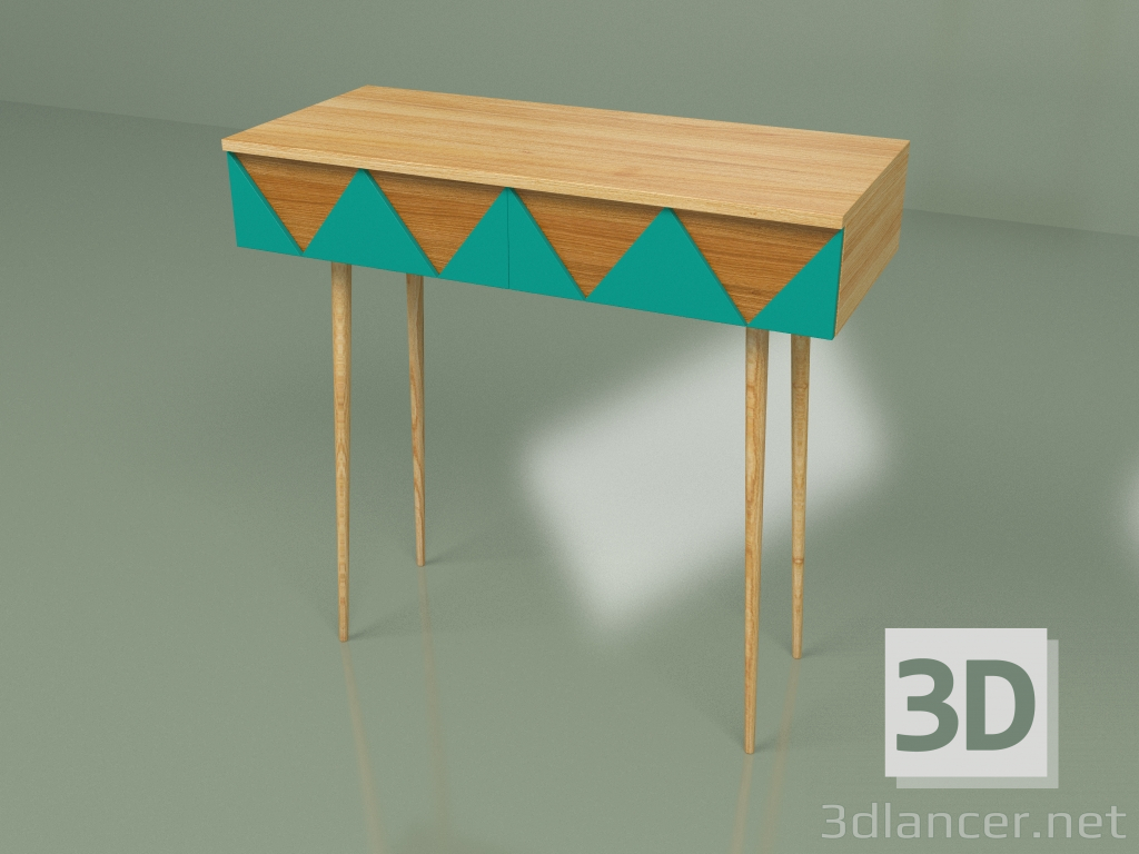 3D modeli Woo Masa konsolu (turkuaz) - önizleme