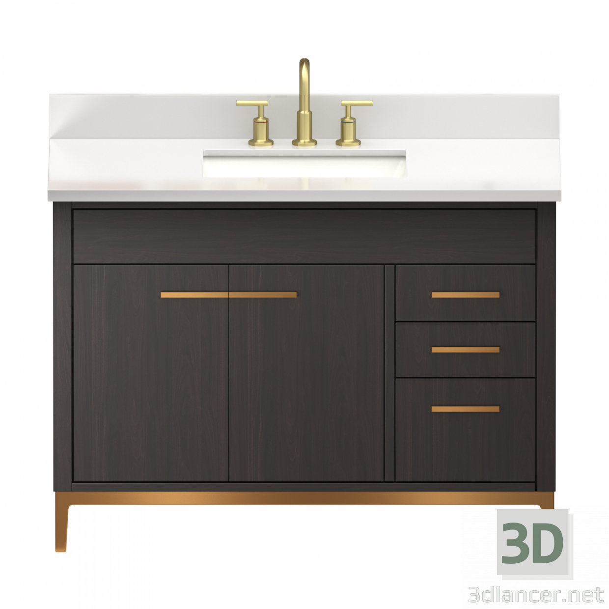 3d Tennant Beatrice Modern Bathroom Sink Vanity model buy - render