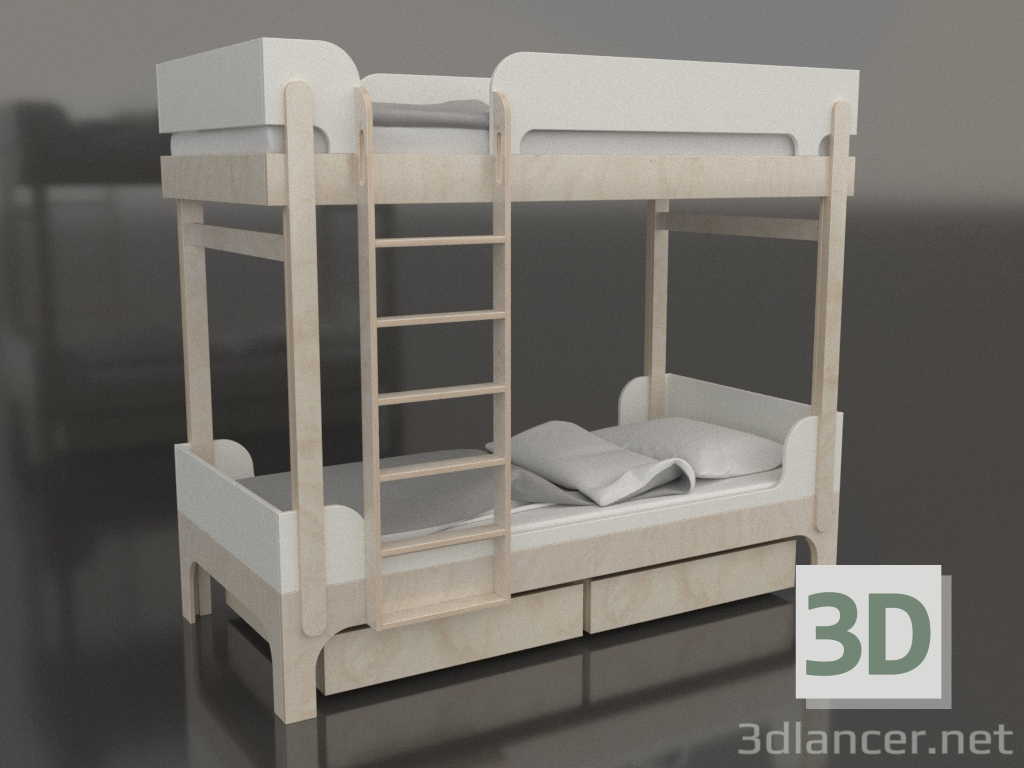 modello 3D Letto a castello TUNE J (UNTJA2) - anteprima