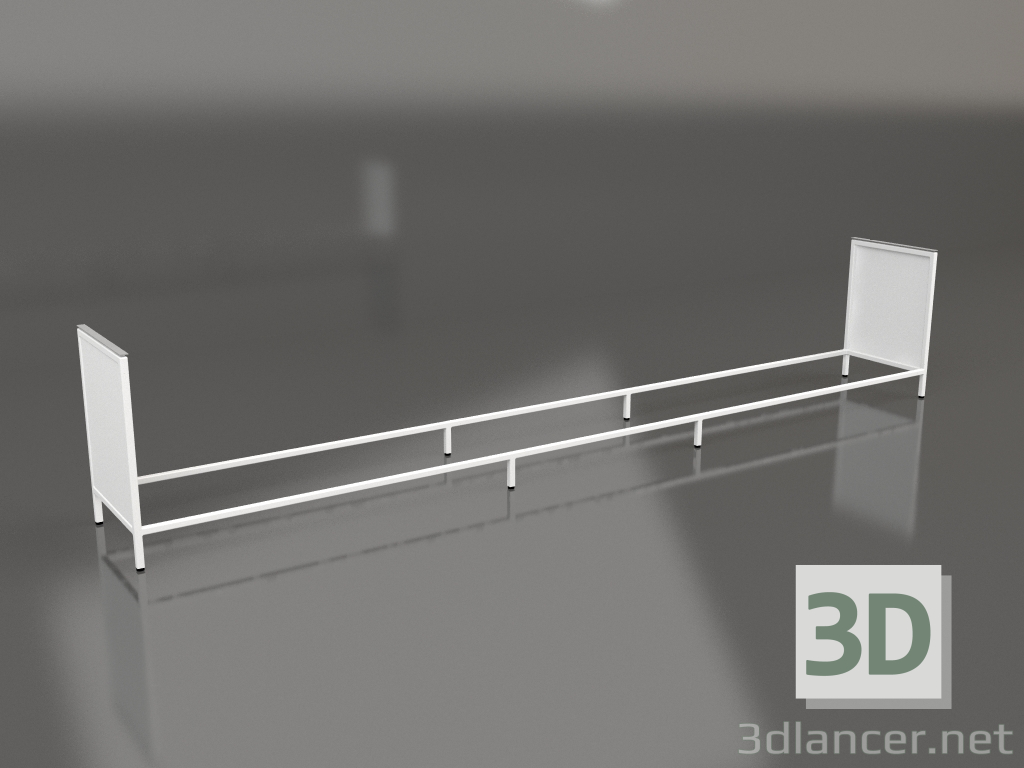 3d model Isla V1 (pared) en 60 marco 8 (blanco) - vista previa