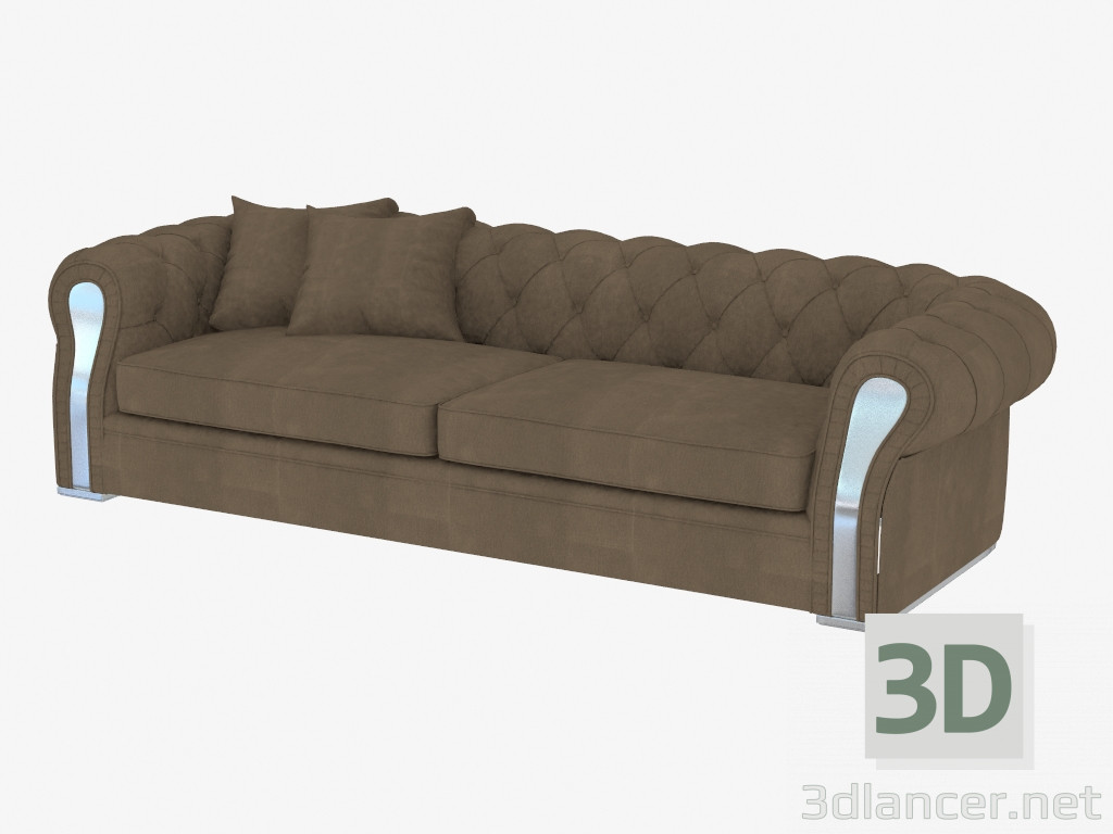 3d model Sofá triple Nirvana (260х110х65) - vista previa