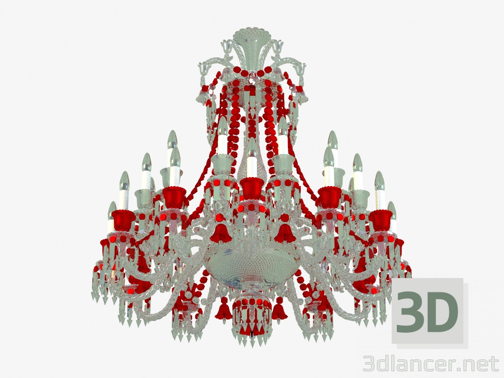 Modelo 3d Люстра Zenith Chandelier CCL 24L vermelho 2 606 571 - preview