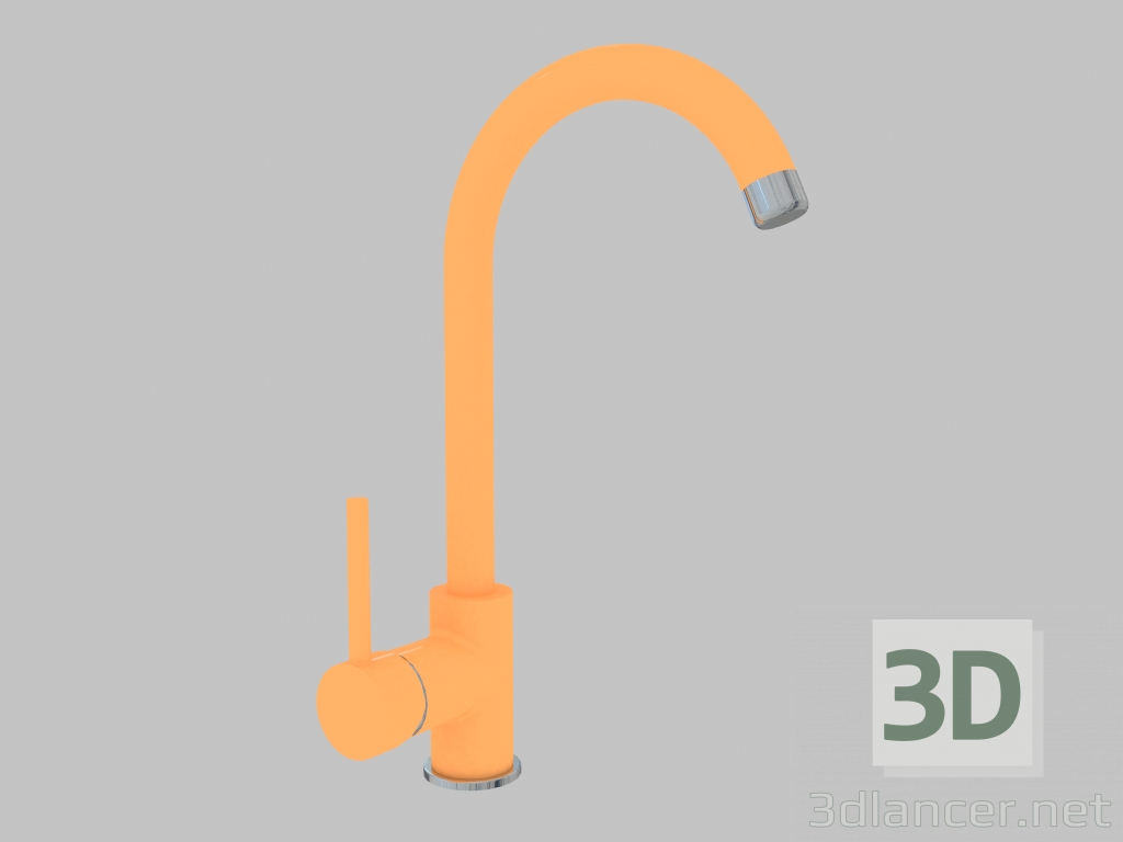 3d model Mezclador de lavabo naranja con U-spout Milin (BEU O62M) - vista previa