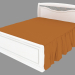 3d model Cama doble con respaldo para piernas (1758x1233x2175) - vista previa