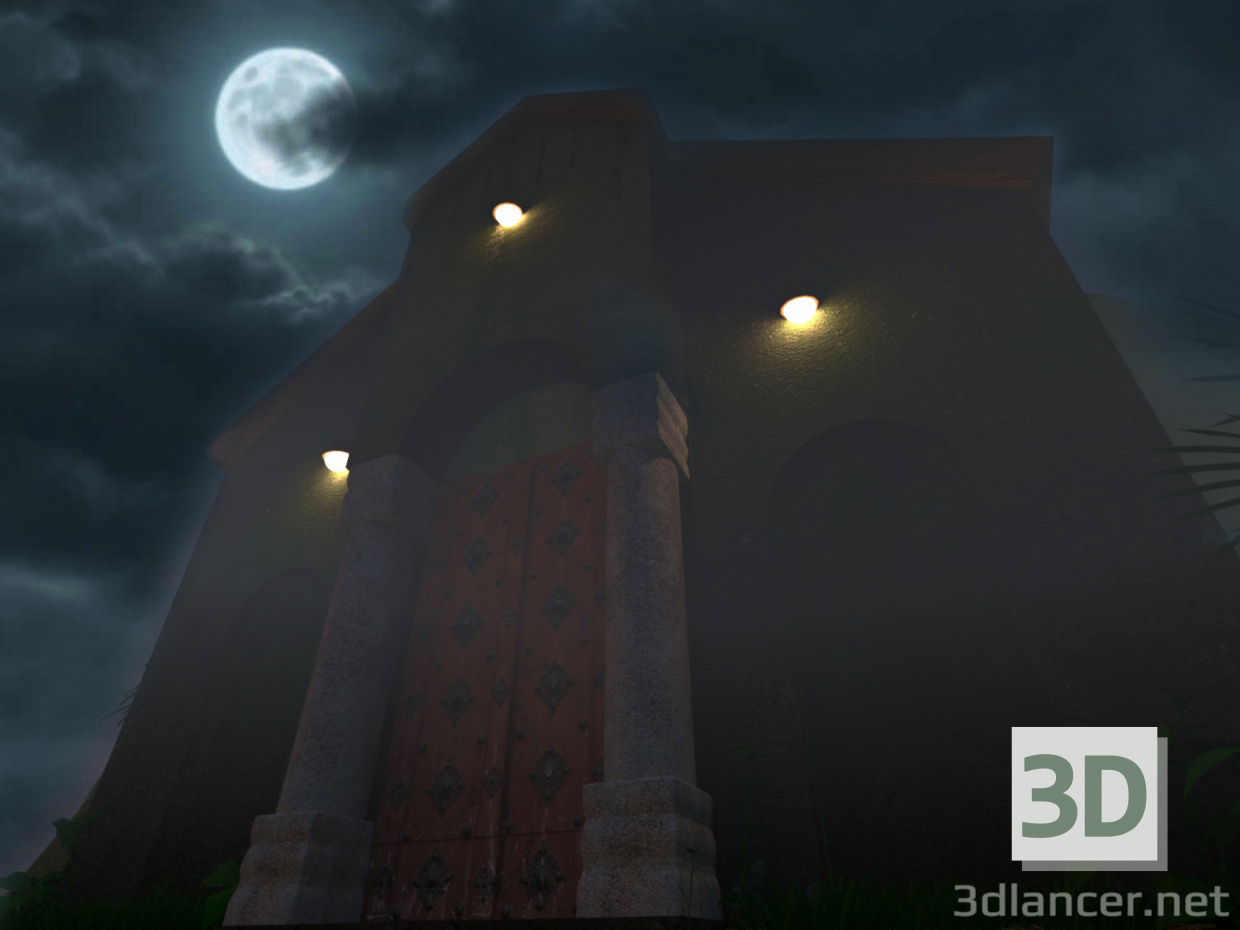 3d Crypt model buy - render