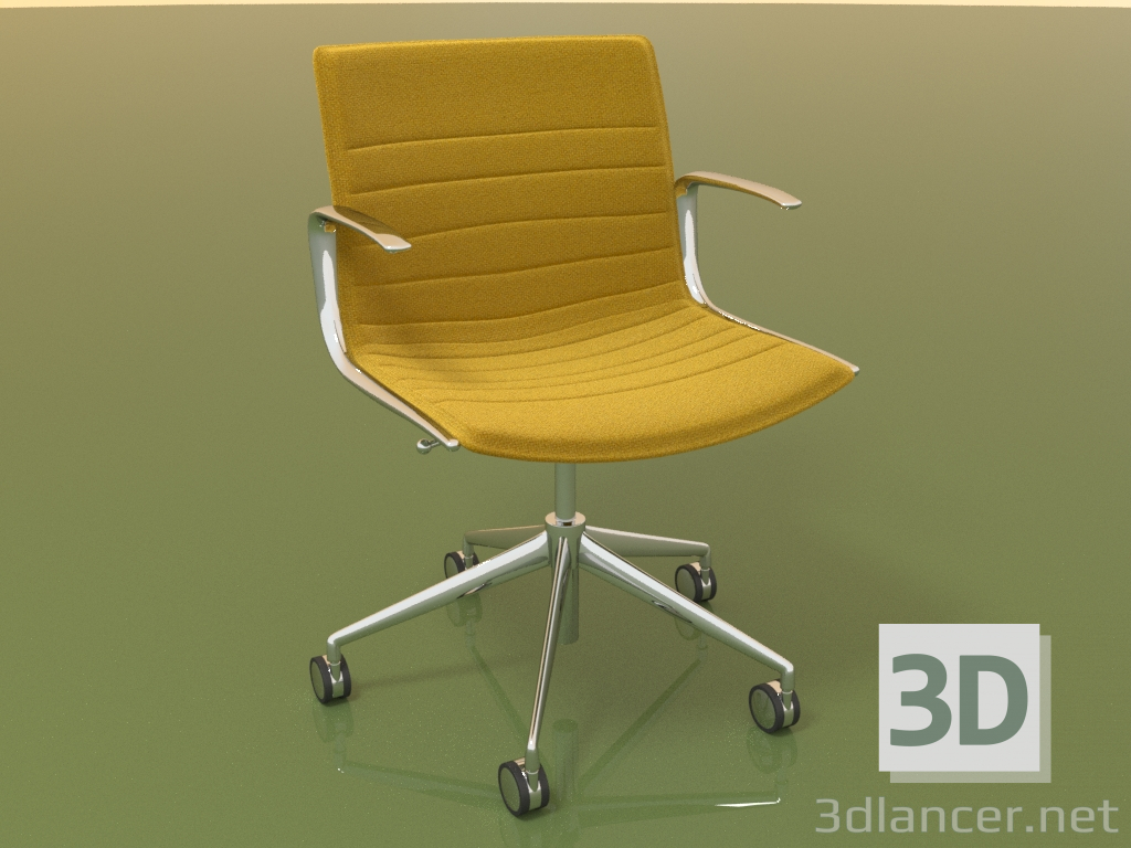 modello 3D Sedia 6203 (5 ruote, girevole, con braccioli, LU1, con imbottitura rimovibile) - anteprima