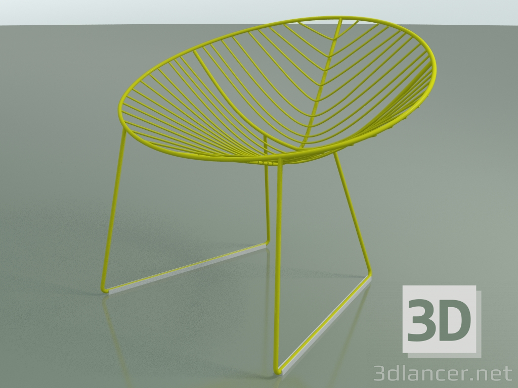 modello 3D Chaise longue da esterno 1803 (su slitta, V37) - anteprima