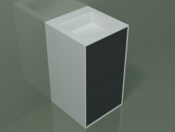 Lavabo con cassetti (03UC26401, Deep Nocturne C38, L 48, P 50, H 85 cm)