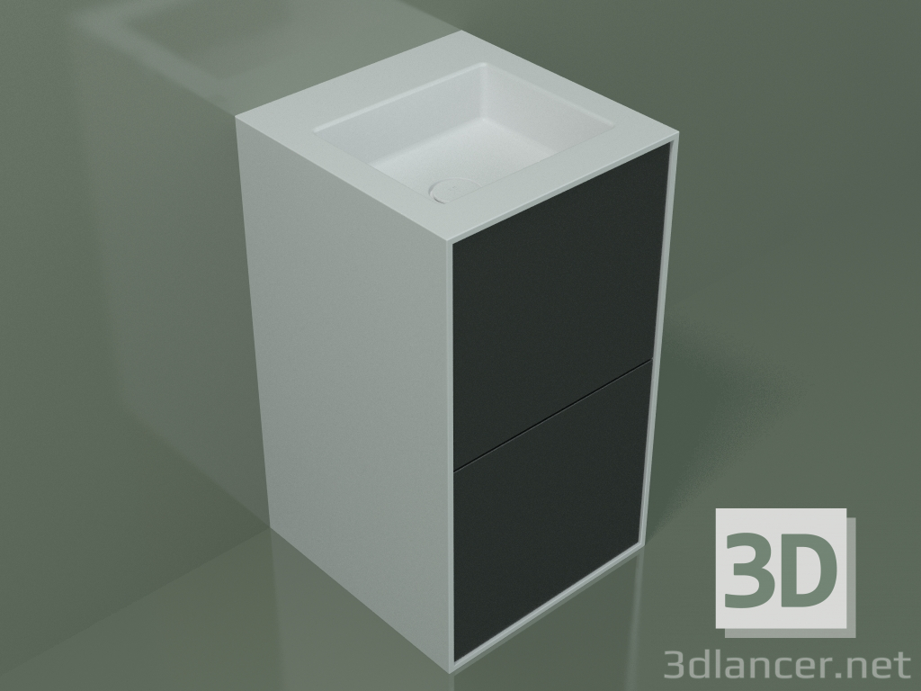 modèle 3D Lavabo avec tiroirs (03UC26401, Deep Nocturne C38, L 48, P 50, H 85 cm) - preview