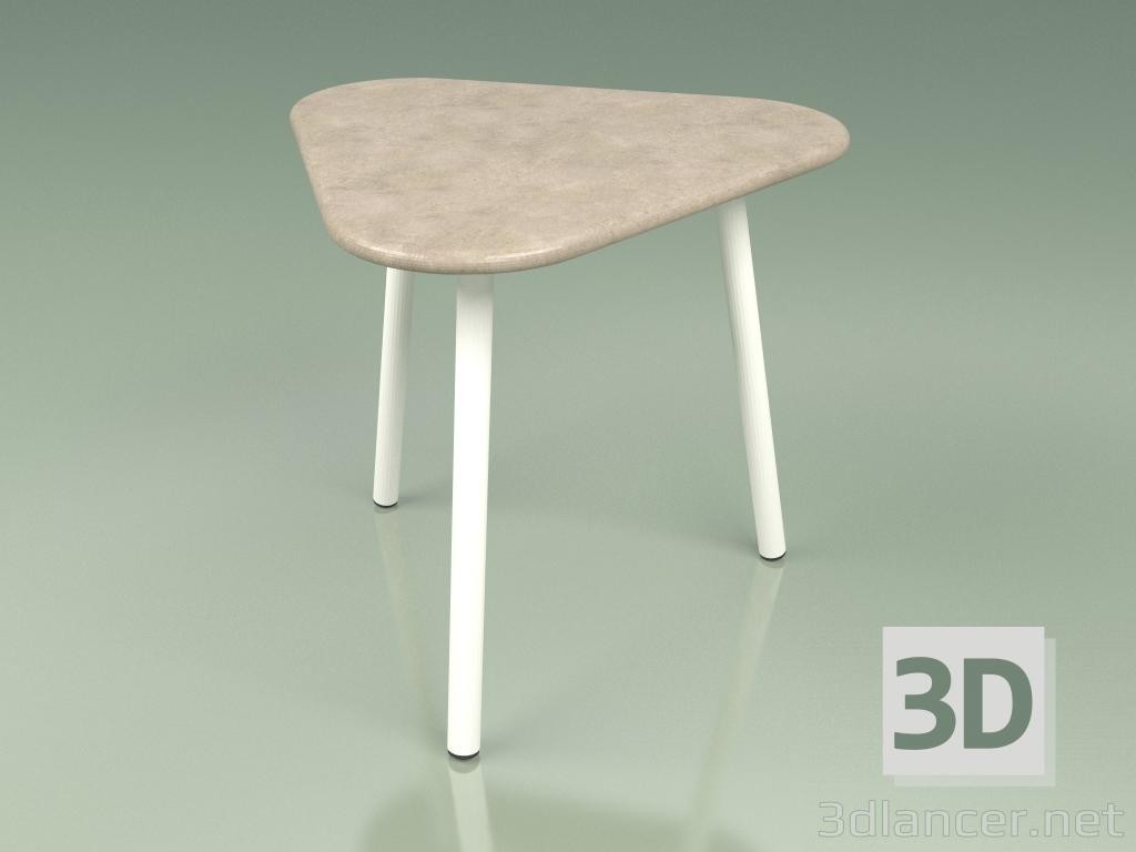 modello 3D Tavolino 010 (Metallo Latte, Pietra Farsena) - anteprima