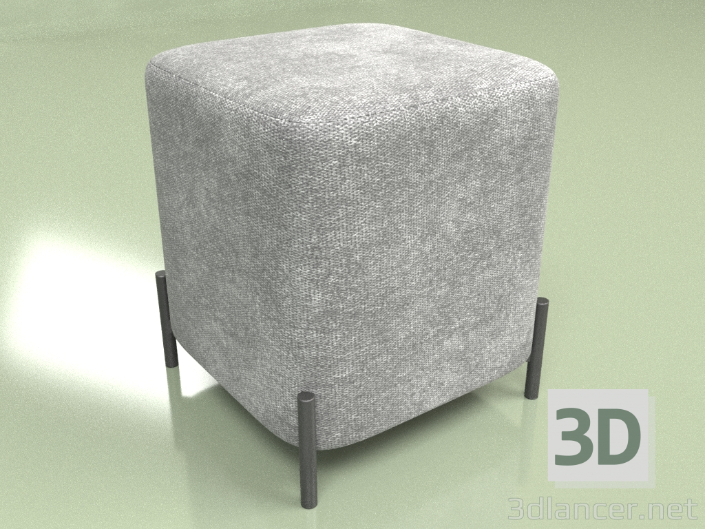 modèle 3D Pouf carré Four (1) - preview