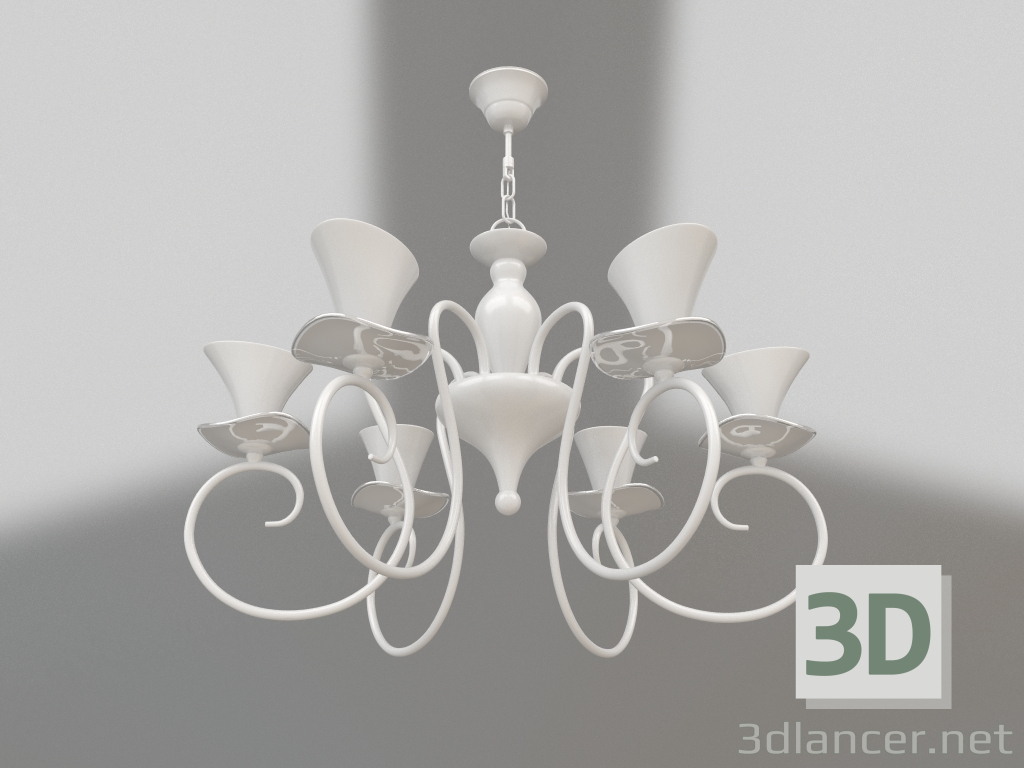 modello 3D Lampadario Fabre (FR2001-PL-06-W) - anteprima