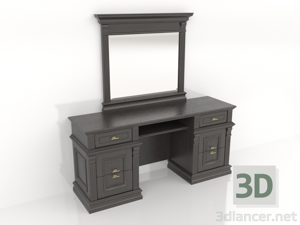 3d model mesa de maquillaje - vista previa