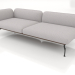 3d model Sofa module 2.5 seats with an armrest on the left (leather upholstery on the outside) - preview