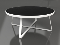 Table à manger ronde Ø175 (DEKTON Domoos, Blanc)