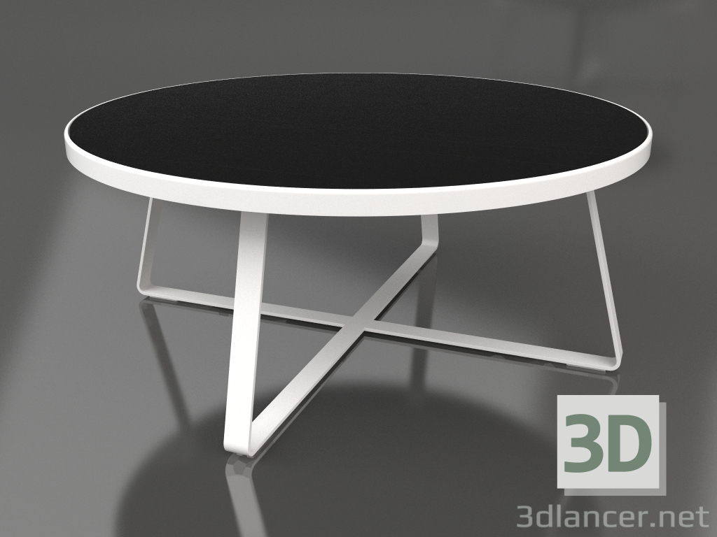 3d model Mesa de comedor redonda Ø175 (DEKTON Domoos, Blanco) - vista previa