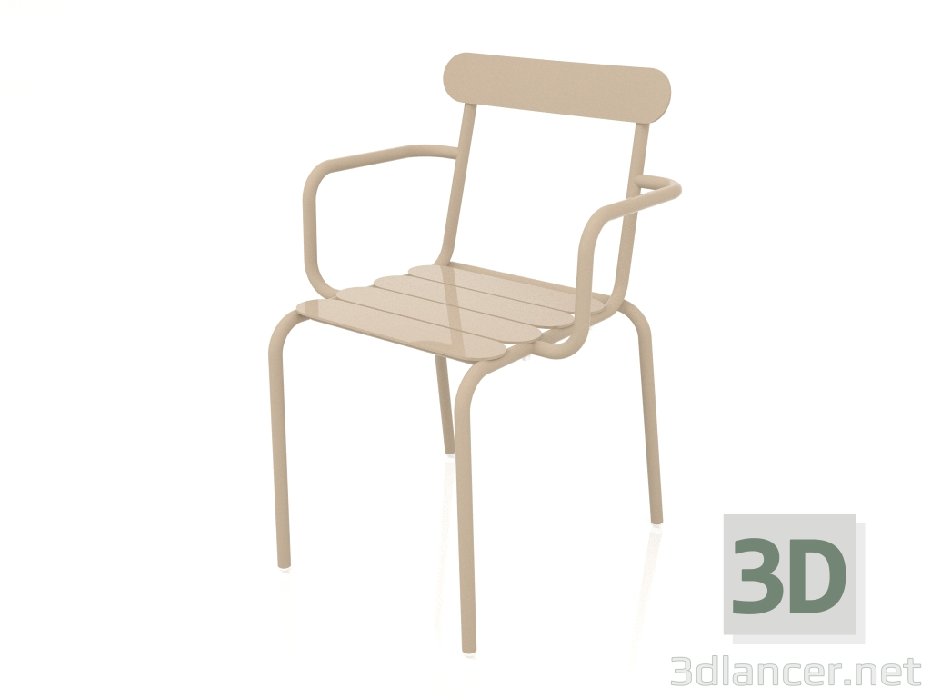 modèle 3D Chaise de salle à manger (Sable) - preview