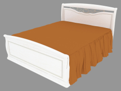 Letto matrimoniale con schienale semicircolare per le gambe (1958x1233x2175)