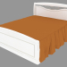 3d model Cama doble con respaldo semicircular para las piernas (1958x1233x2175) - vista previa