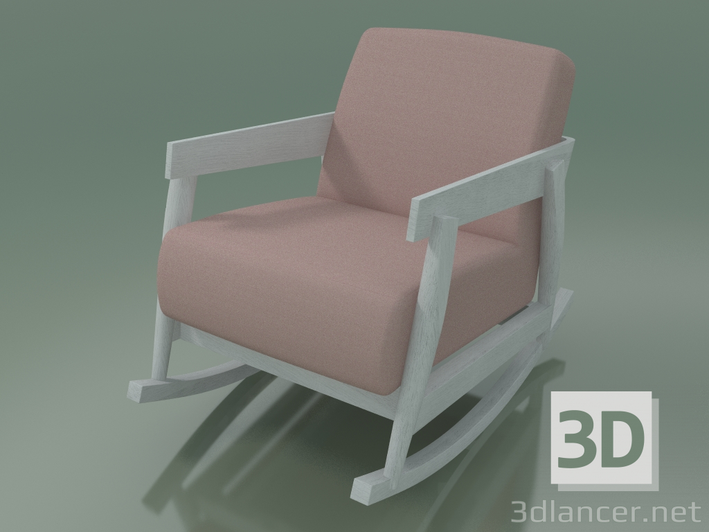 3d model Rocking Chair (307, White) - preview