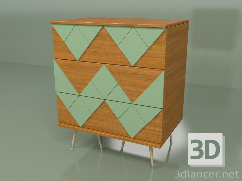 3d model Cajonera Lady Woo con patrón de colores (cale) - vista previa