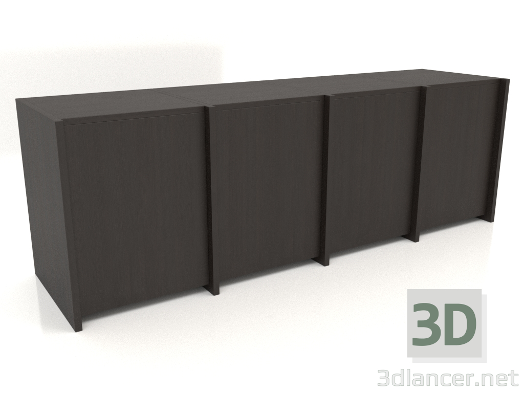 modèle 3D Armoire ST 07 (1530х409х516, bois brun foncé) - preview