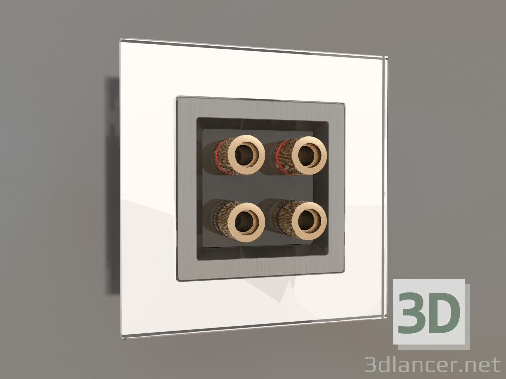 modèle 3D Prise acoustique (nickel brossé) - preview