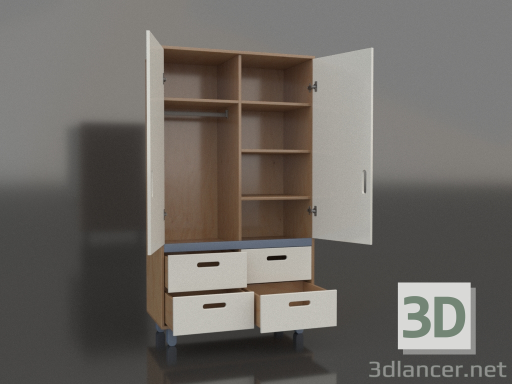 3d model Armario abierto TUNE HA (WBTHAA) - vista previa