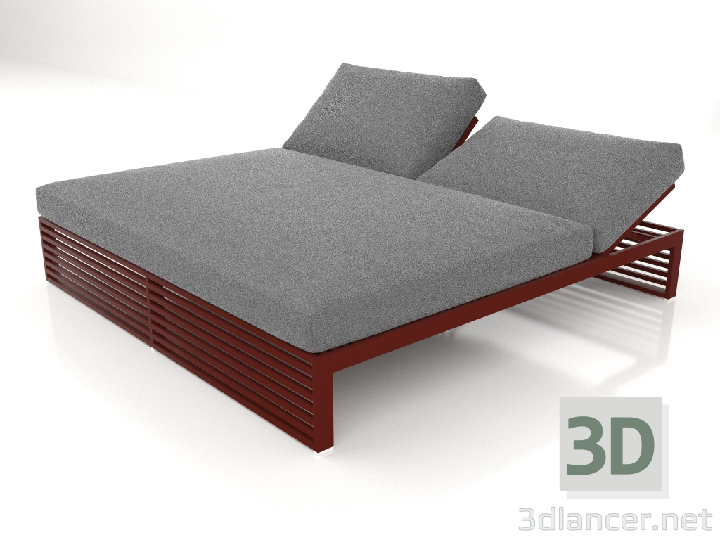 modello 3D Letto per riposo 200 (Rosso vino) - anteprima