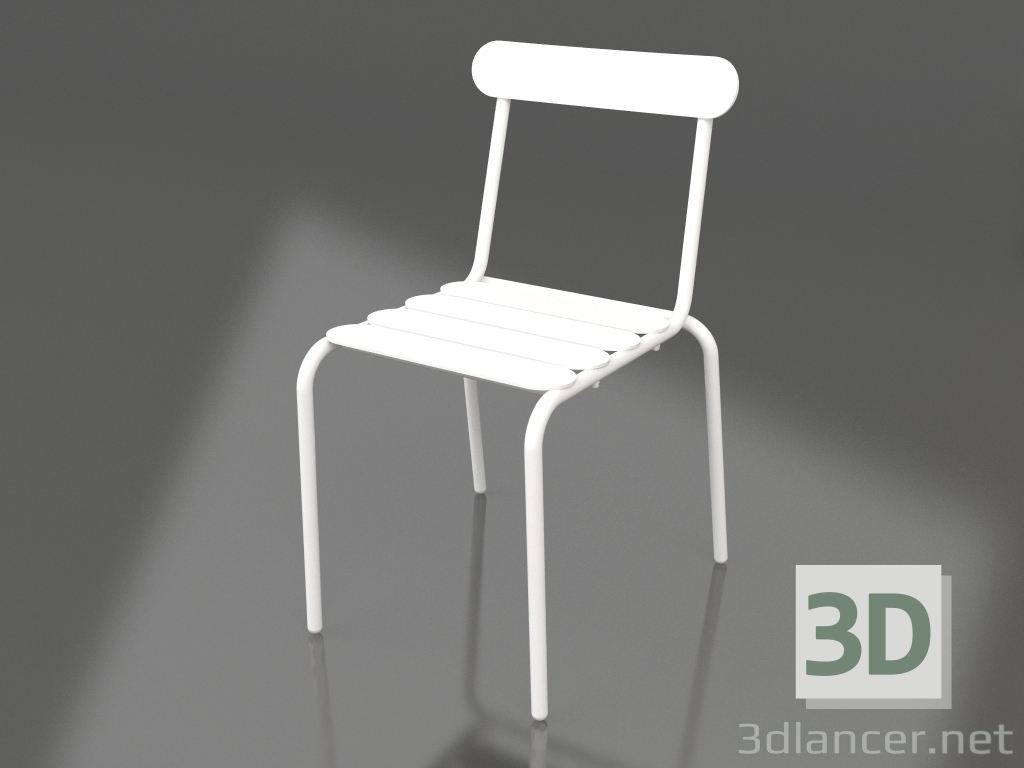 3d model Silla de comedor (blanca) - vista previa