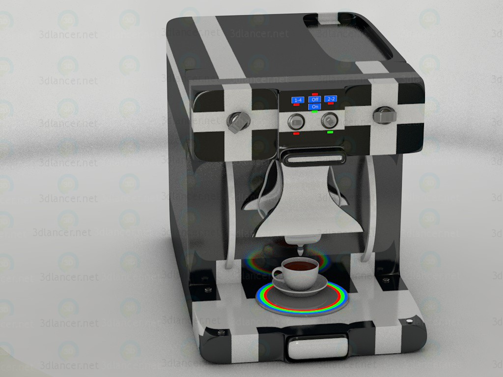 3D Modell Kaffeemaschine - Kaffee - Vorschau