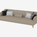 3d model Sofa four-seater leather Oscar (302х98х89) - preview