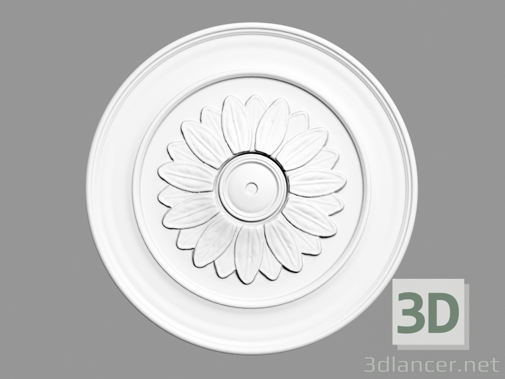 3d model Ceiling outlet R46 (53.5 x 53.5 x 4.2 - Ø 53.5 cm) - preview