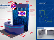 Stand del chiosco di informazioni promozionali