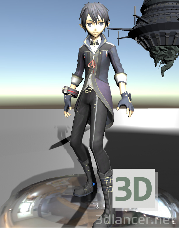 modello 3D Kirito - anteprima