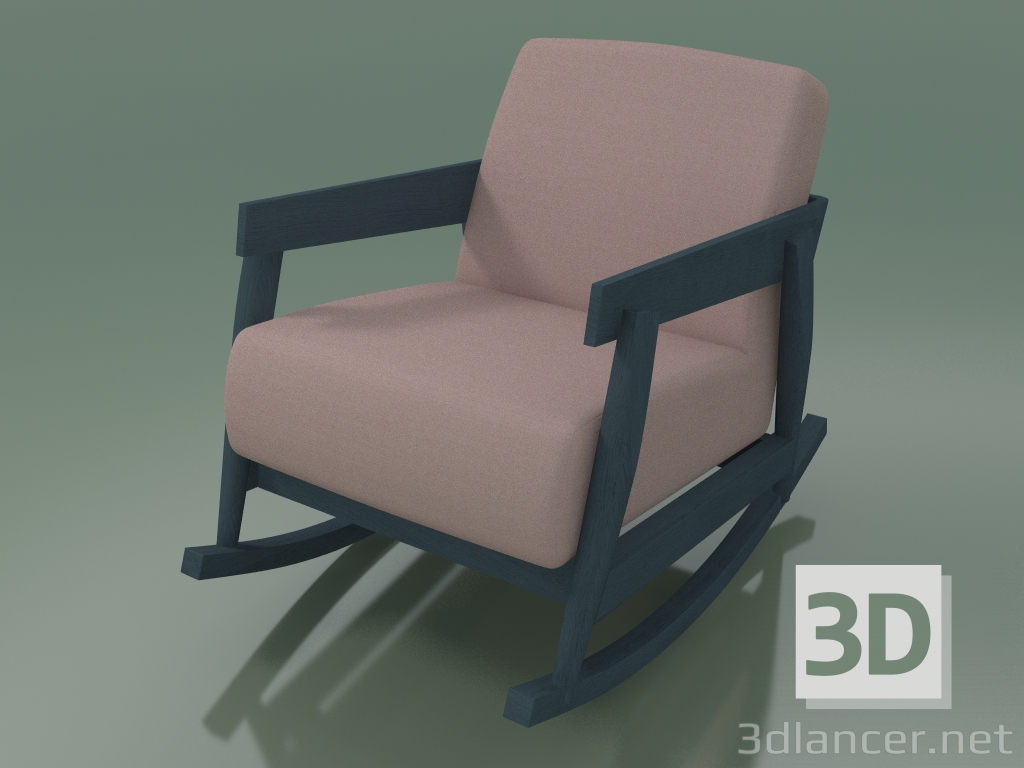 3d model Rocking Chair (307, Blue) - preview