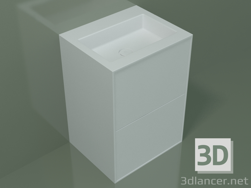 3d model Washbasin with drawers (03UC36401, Glacier White C01, L 60, P 50, H 85 cm) - preview