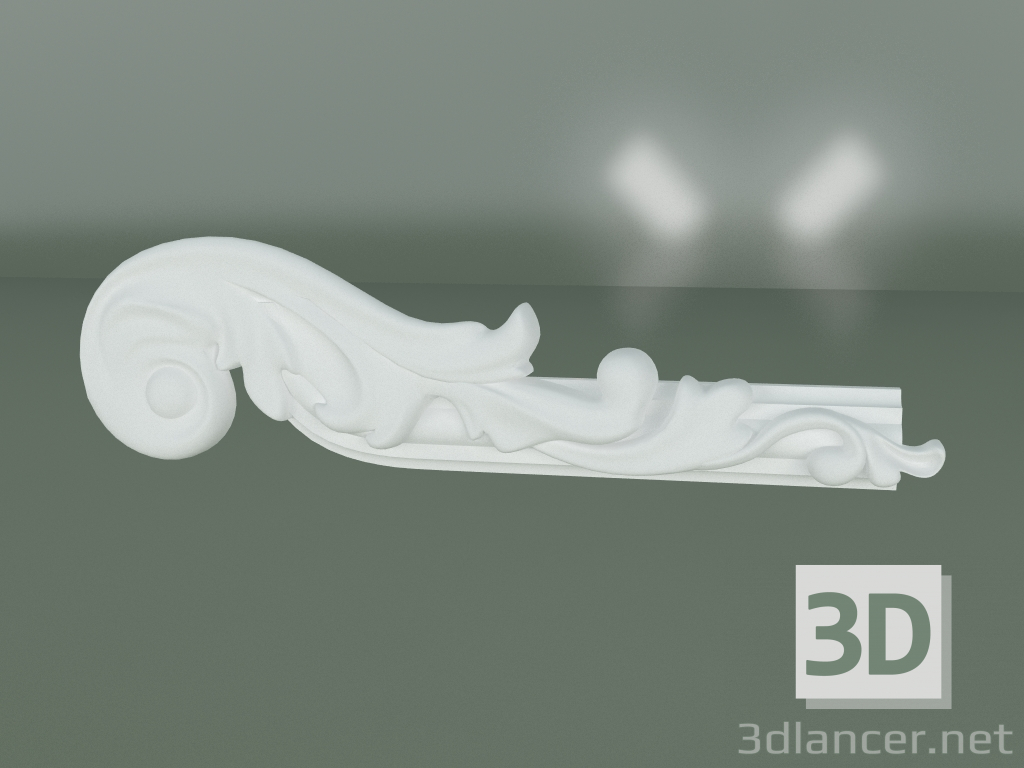 Modelo 3d Elemento de decoração de estuque ED082-2 - preview