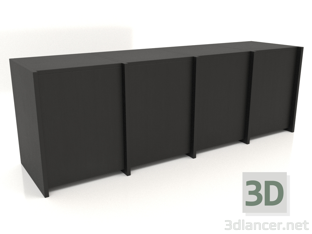 modèle 3D Armoire ST 07 (1530х409х516, bois noir) - preview