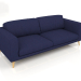 3d model Thor straight 3-seater sofa - preview