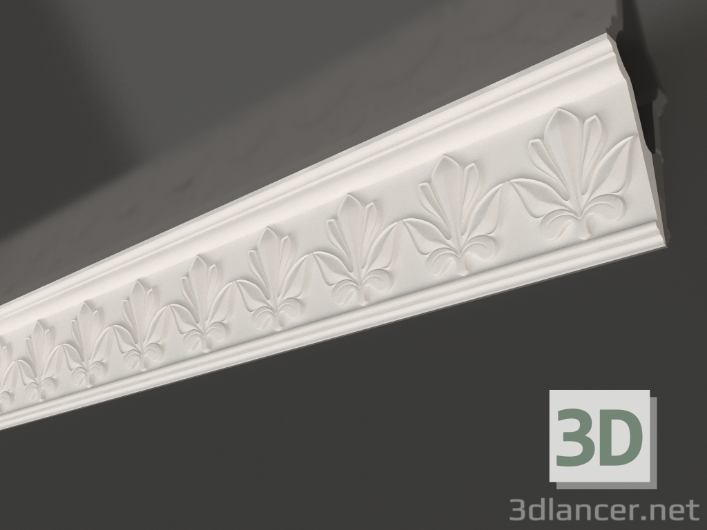 Modelo 3d Cornija de teto em gesso KL 009 (143x51x1200) - preview